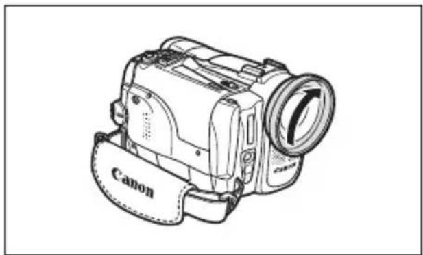 CANON MVX350i - MVX350i Mounting the Wide Attachment - 1