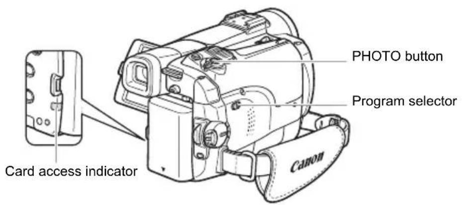 CANON MVX350i - Recording Still Images on a Memory Card - 1