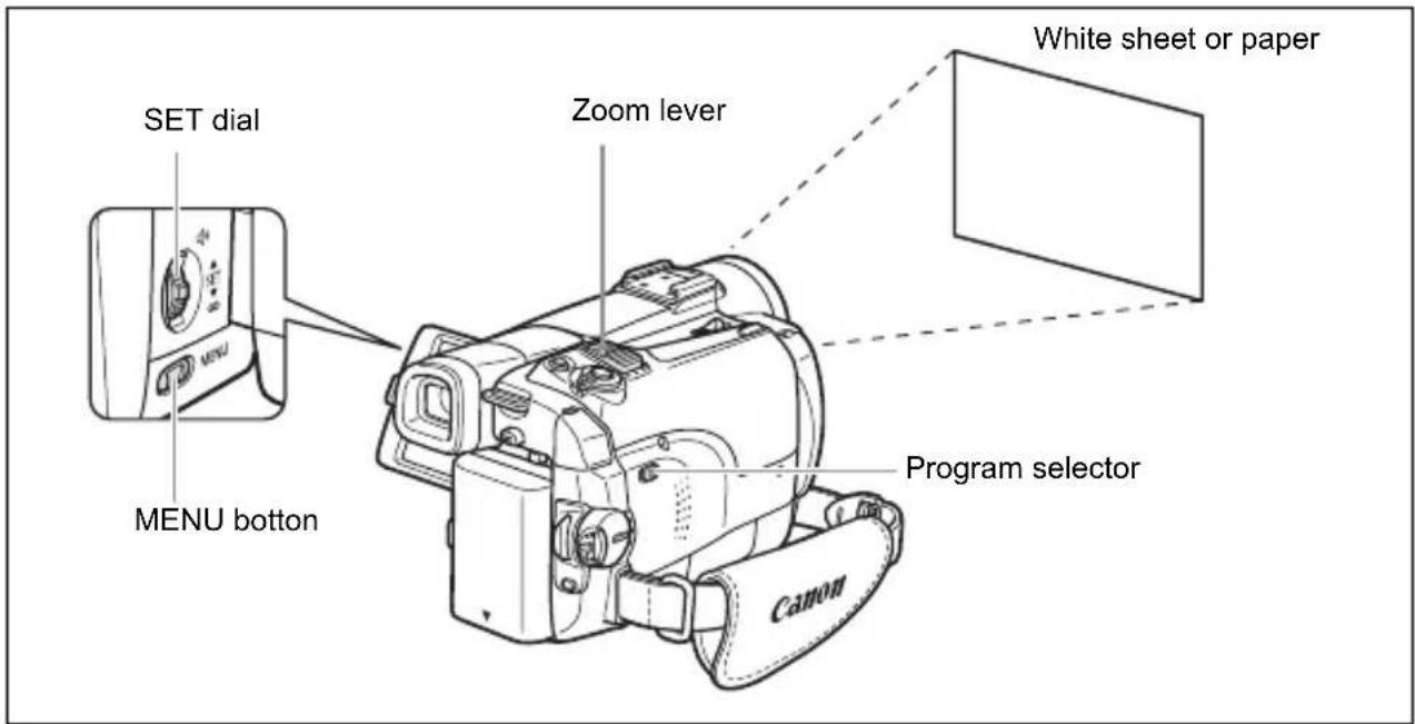CANON MVX350i - Setting the White Balance - 1