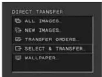 CANON MVX350i - Select the image you wish to transfer with the CARD+/- button. - 1