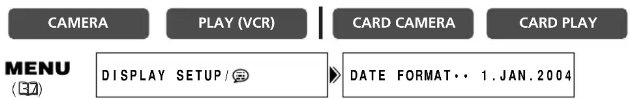 CANON MVX200i - Changing the Date Format - 1