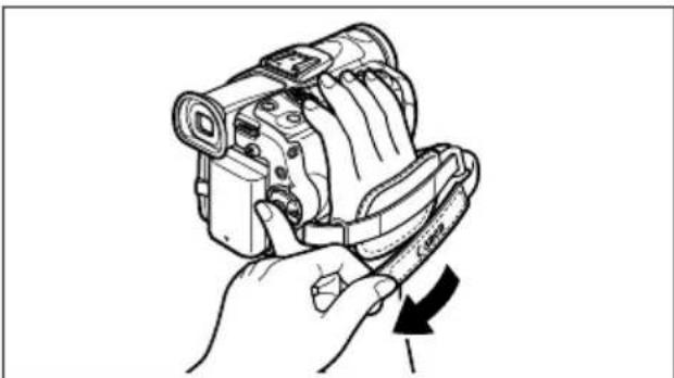 CANON MVX200i - Fastening the Grip Belt - 1