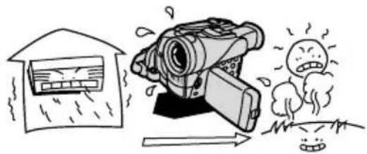 CANON MVX200i - Condensation may form in the following cases: - 1