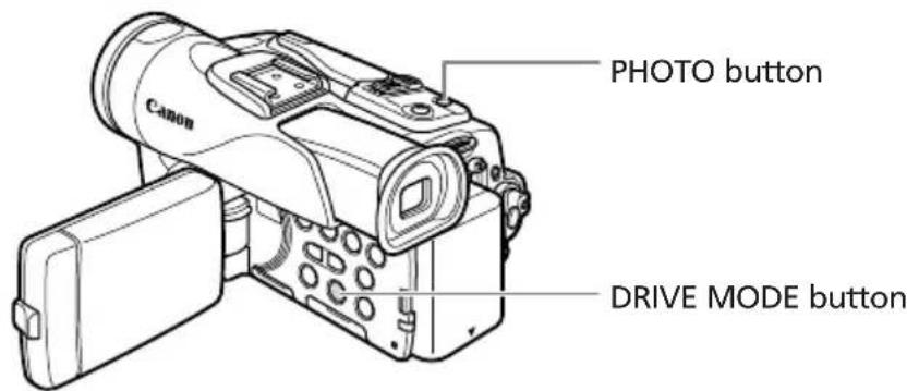 CANON MVX200i - Selecting the Drive Mode - 1