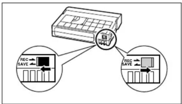 CANON MVX200i - Protecting Tapes from Accidental Erasure - 1