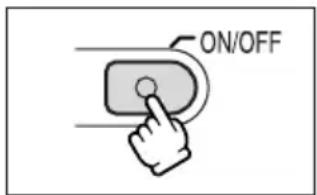 CANON MVX200i - Press the ON/OFF button. - 2