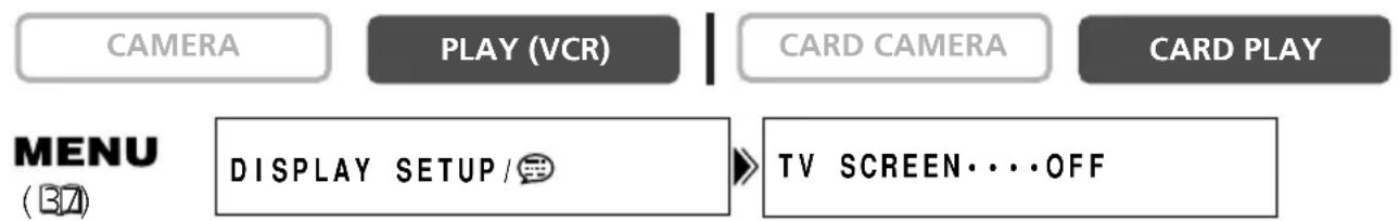 CANON MVX200i - Hiding/Showing the Displays on the TV Screen - 2