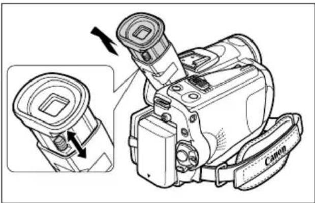 CANON MVX200i - Adjusting the Viewfinder (Dioptric Adjustment) - 1