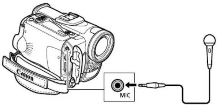 CANON MVX200i - ② Connecting a Microphone - 1