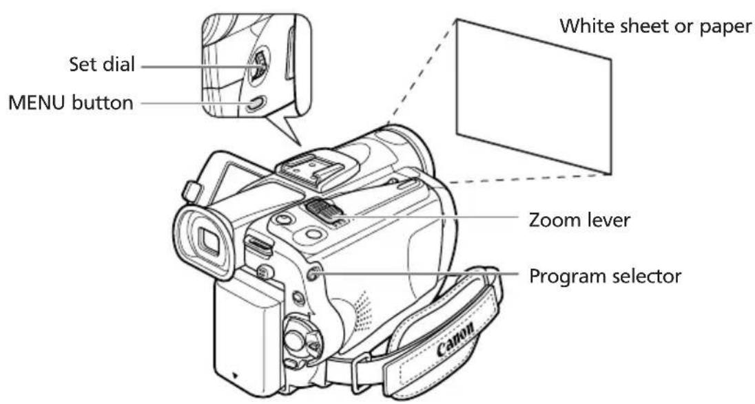 CANON MVX200i - Setting the White Balance - 1