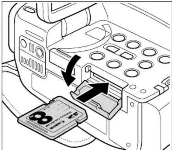 CANON MVX200i - Inserting the Card - 1