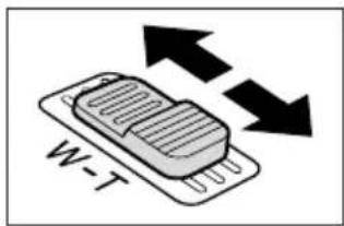 CANON MVX200i - Move the zoom lever toward W to zoom out (wide-angle). Move it toward T to zoom in (telephoto). - 1