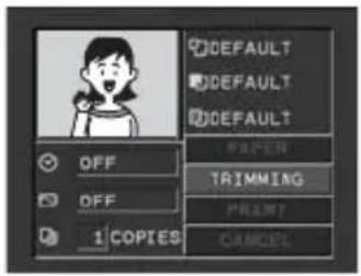CANON MVX330i - In the print setting menu, turn the SET dial to select [TRIMMING] and press the SET dial. - 1