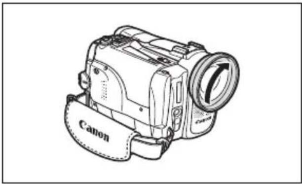CANON MVX330i - MVX350i Mounting the Wide Attachment - 1