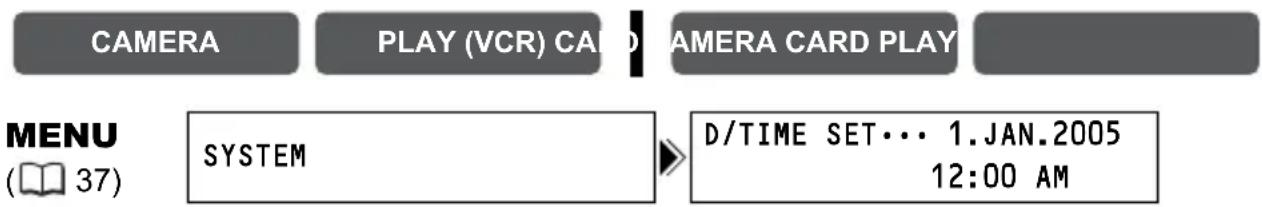 CANON MVX330i - Setting the Date and Time - 1