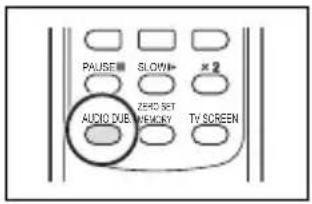 CANON MVX330i - Press the AUDIO DUB. button on the wireless controller. - 1