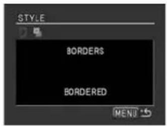 CANON MVX330i - Turn the SET dial to select (BORDERS) and press the SET dial. - 1