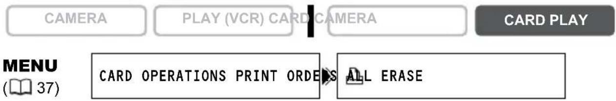 CANON MVX330i - Erasing All Print Orders - 1