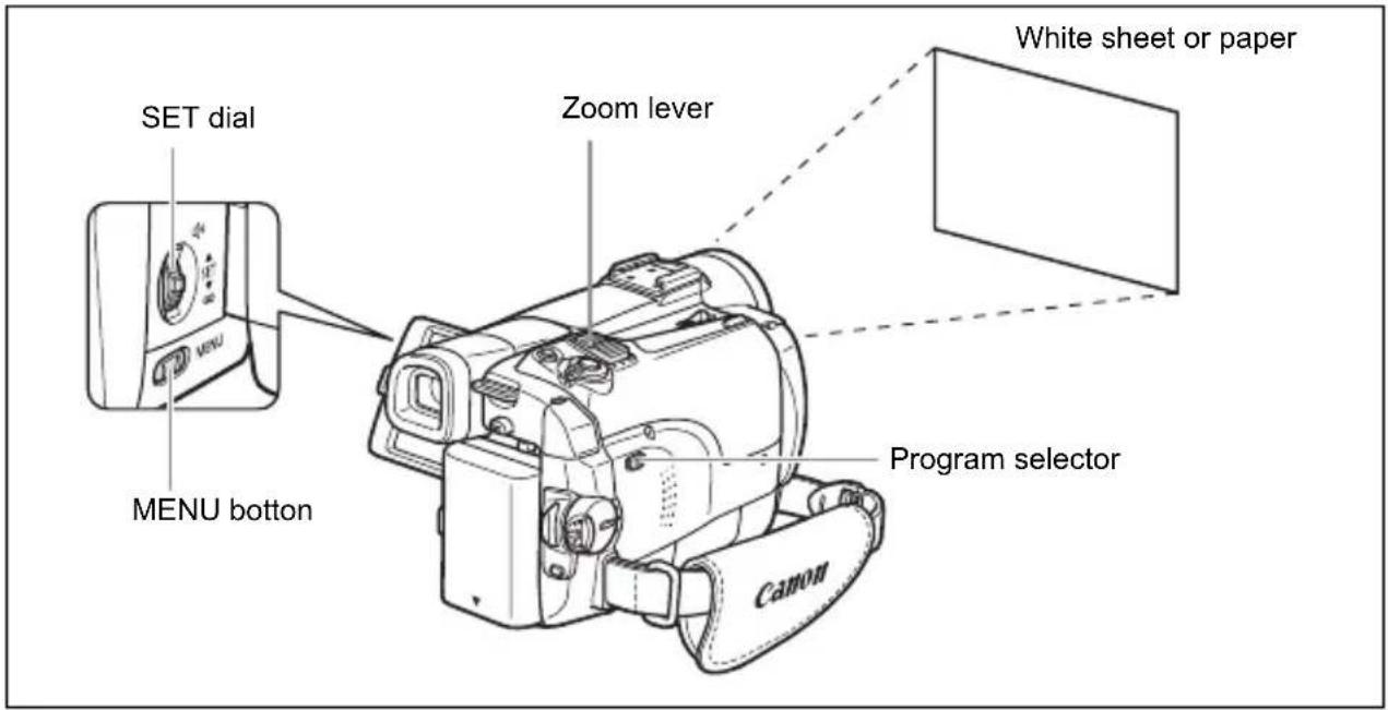 CANON MVX330i - Setting the White Balance - 1
