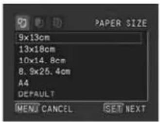 CANON MVX330i - Paper Settings - 2