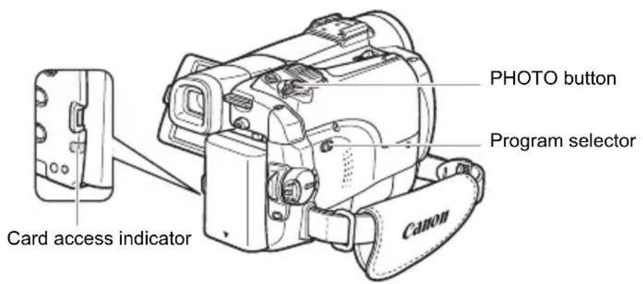 CANON MVX330i - Recording Still Images on a Memory Card - 1