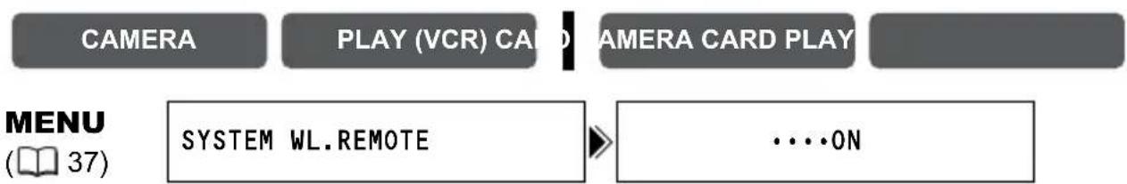 CANON MVX330i - Turning the Remote Sensor Off - 1