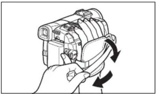 CANON MVX330i - Fastening the Grip Belt - 1