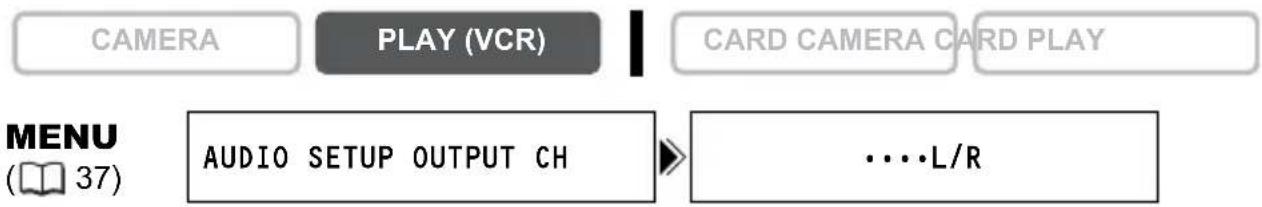 CANON MVX330i - Selecting the Audio Output Channel - 1