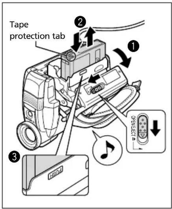 CANON MV630i - Close the cassette compartment cover. - 1