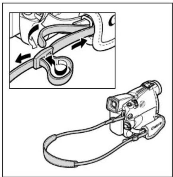CANON MV630i - Attaching the Shoulder Strap - 1