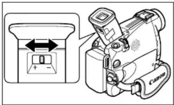 CANON MV630i - Adjusting the Viewfinder (Diopter Adjustment) - 1