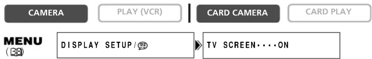 CANON MV700 - Hiding/Showing the Displays on the TV Screen - 1