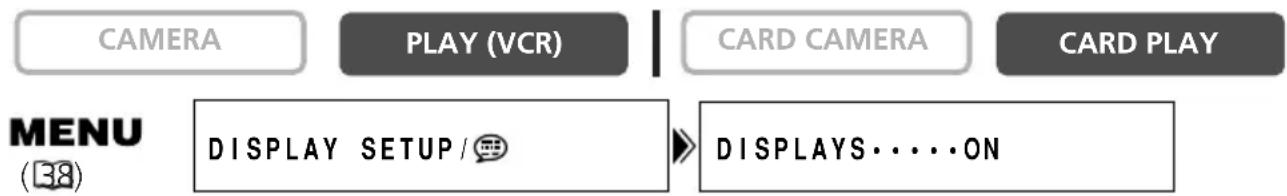 CANON MV700 - Hiding the Displays on the LCD Screen - 1