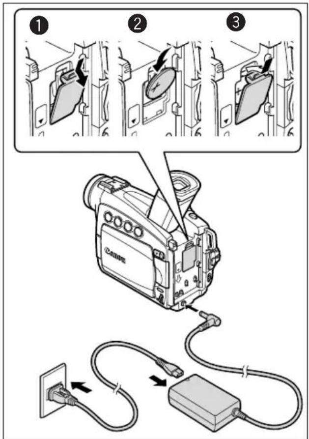 CANON MV700 - Installing the Backup Battery - 2