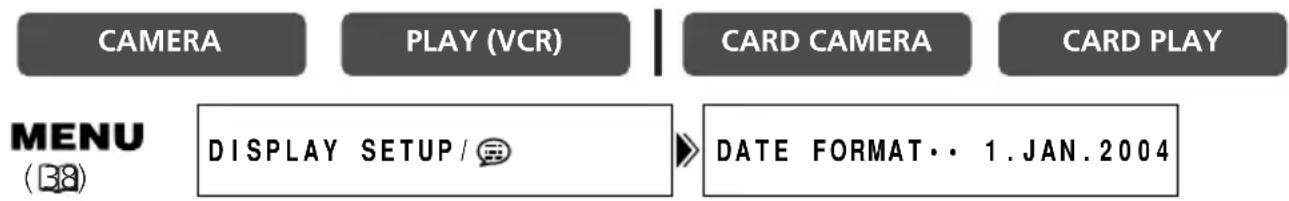 CANON MV700 - Changing the Date Format - 1