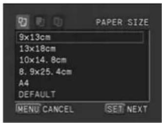 CANON MV700 - Paper Settings - 2