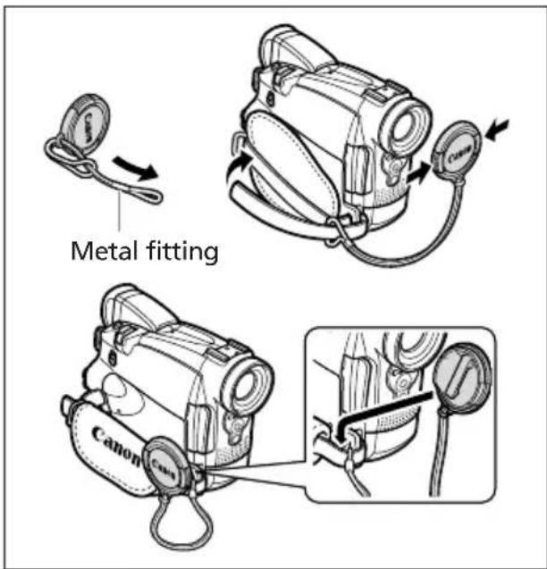 CANON MV700 - Attaching the Lens Cap - 1