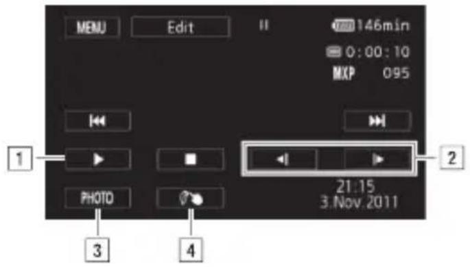 CANON Legria HF M46 - During playback pause: - 1