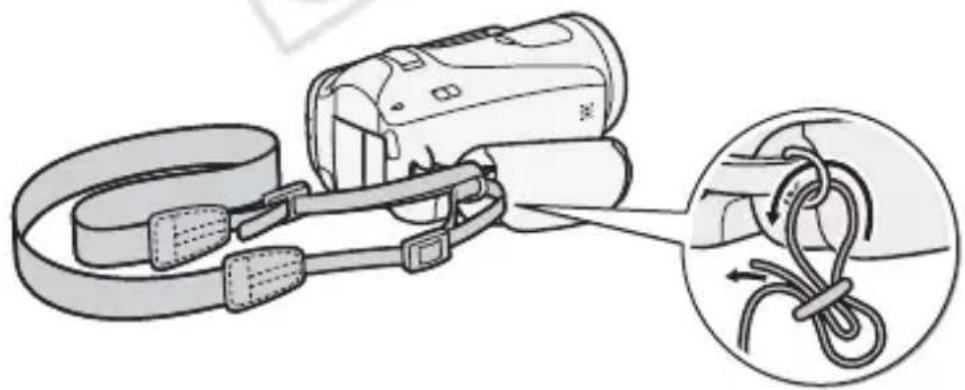 CANON Legria HF M46 - To attach an optional shoulder strap - 1