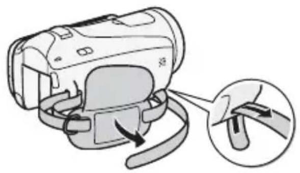 CANON Legria HF M46 - To remove the grip belt - 1