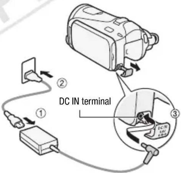 CANON Legria HF M46 - Charging the Battery Pack - 1
