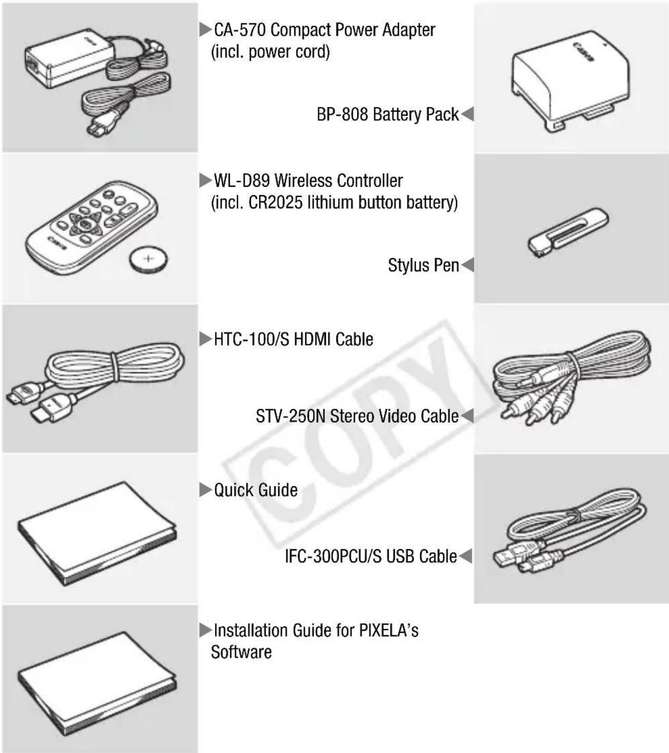 CANON Legria HF M46 - Supplied Accessories and CD-ROMs - 1
