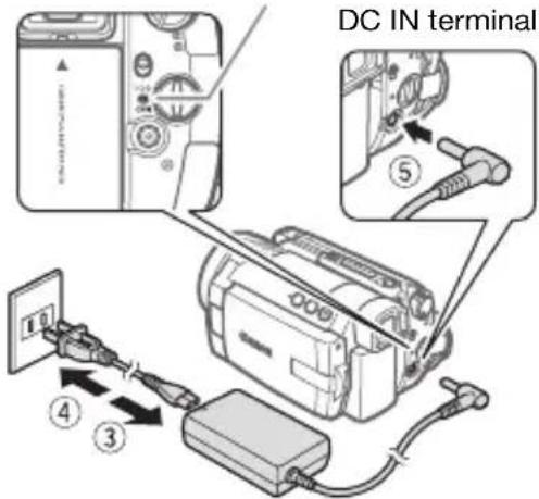 CANON HG10 - Attach the battery pack to the camcorder. - 1