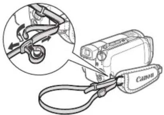 CANON HG10 - Fasten the grip belt. - 1