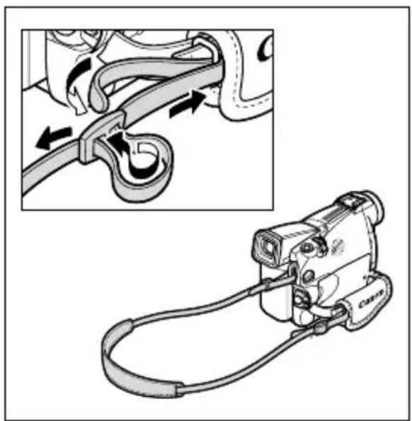 CANON MV650i - Attaching the Shoulder Strap - 1