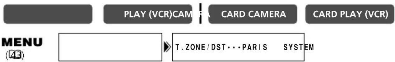 CANON MV650i - Setting the Time Zone/Daylight Saving Time - 1