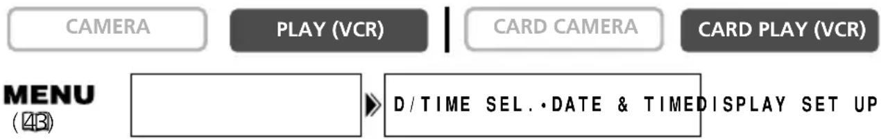 CANON MV650i - Selecting the Date/Time Display Combination - 1