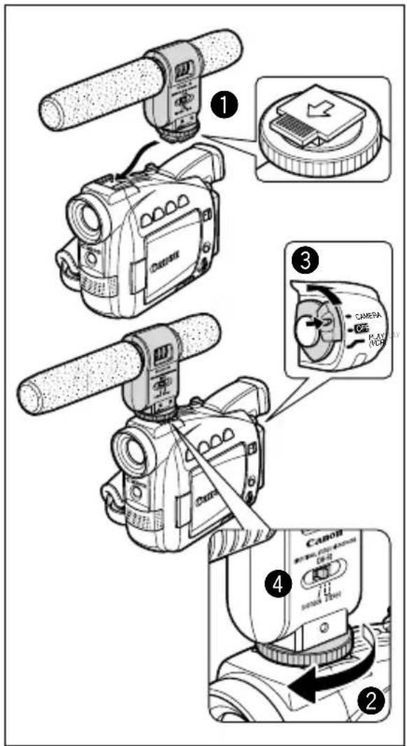 CANON MV650i - MV650i Using the DM-50 Microphone (Optional) - 2