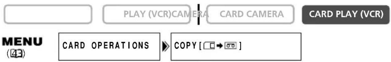 CANON MV650i - Copying Still Images from Memory Card to Tape - 1