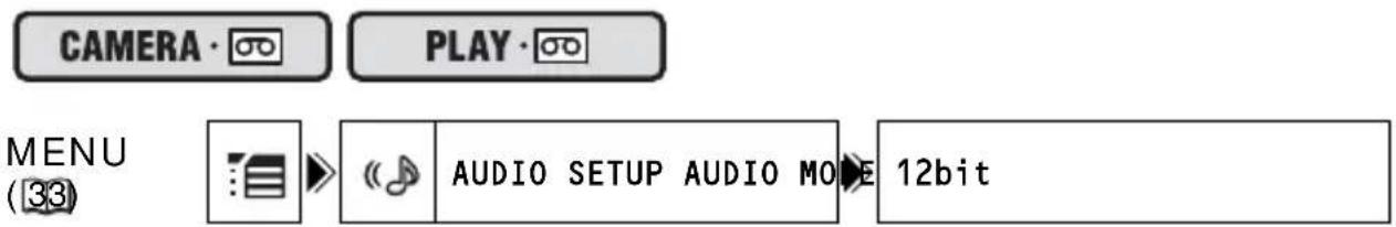 CANON MV901 - Changing the Audio Mode - 1